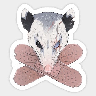 Ouch Opossum Sticker